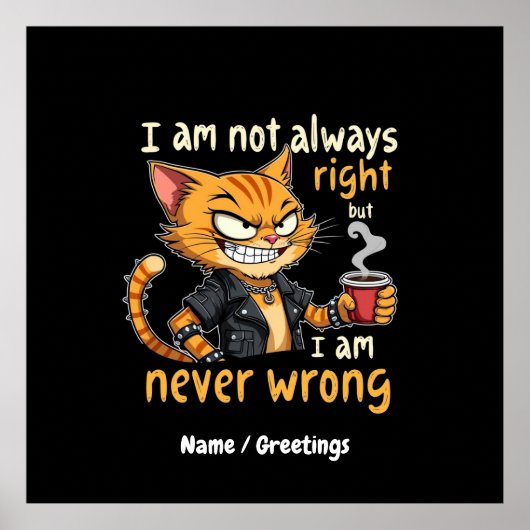 Ik heb niet altijd gelijk, maar ik heb nooit ongel poster (Voorkant)