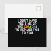 Ik heb niet de tijd of de mannetjes... briefkaart (Voorkant / Achterkant)