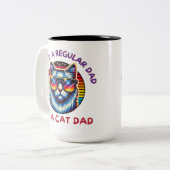 Ik heb niet gekozen voor de kat papa leven de kat  tweekleurige koffiemok (Voorkant links)