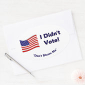 Ik heb niet gestemd ovale sticker (Envelop)