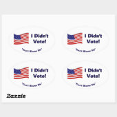 Ik heb niet gestemd ovale sticker (Vel)