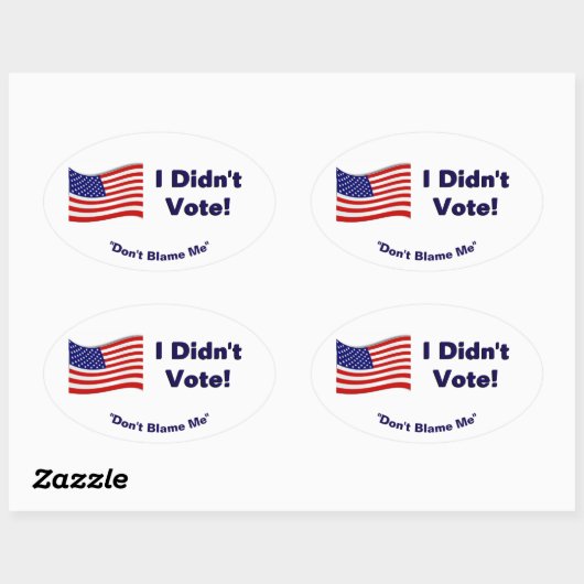 Ik heb niet gestemd ovale sticker (Vel)