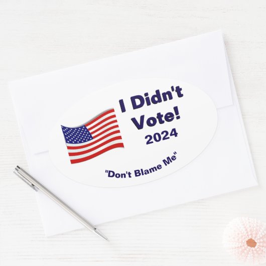 Ik heb niet gestemd ovale sticker (Envelop)