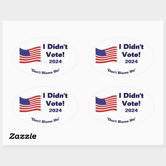 Ik heb niet gestemd ovale sticker (Vel)