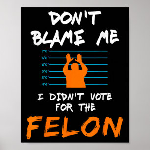 Ik heb niet gestemd voor de felle grappige politie poster