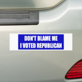 Ik heb niet gestemd voor Republikein Bumpersticker (Op auto)