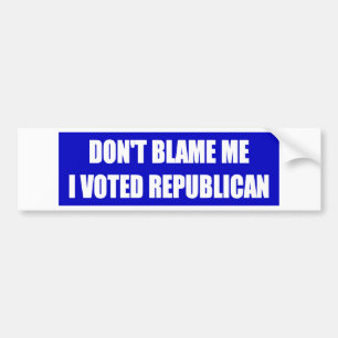 Ik heb niet gestemd voor Republikein Bumpersticker