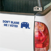 Ik heb niet gestemd voor Republikein Bumpersticker (Op Truck)