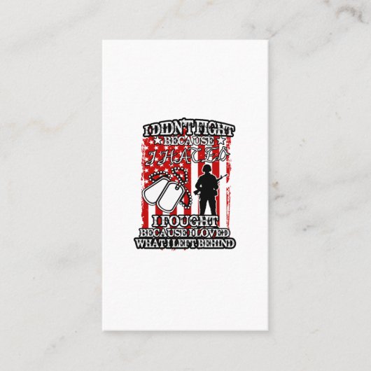 ik heb niet gevochten omdat ik het haatte omdat ik visitekaartje (Voorkant)