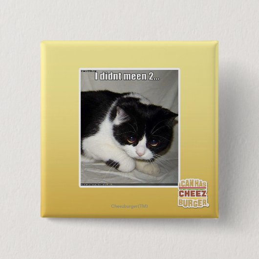 Ik heb niet meen 2 vierkante button 5,1 cm (Voorkant)