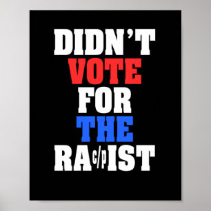 Ik heb niet op de racistische Sticker gestemd Poster