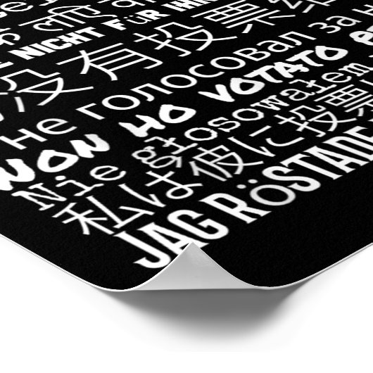 Ik heb niet op hem gestemd - Shirt tegen Trump Poster (Hoek)