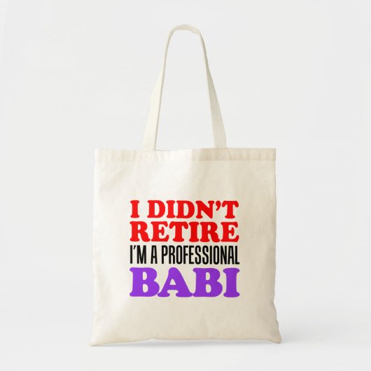 Ik heb niet Retire Babi Tsjechische oma-Canvas tas (Voorkant)