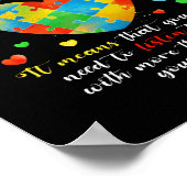 Ik heb niet-VERBALE Autisme-bewustwording, puzzels Poster (Hoek)