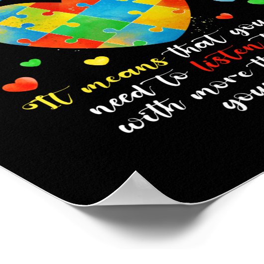 Ik heb niet-VERBALE Autisme-bewustwording, puzzels Poster (Hoek)