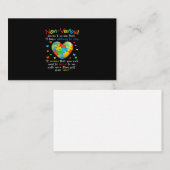 Ik heb niet-VERBALE Autisme-bewustwording, puzzels Visitekaartje (Voorkant / Achterkant)