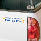 Ik heb niet voor oppositiebedrijven gestemd. bumpersticker (Op Truck)