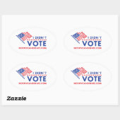 Ik heb niet voor politieke Sticker gestemd (Vel)