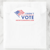 Ik heb niet voor politieke Sticker gestemd (Tas)