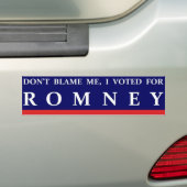 IK HEB NIET VOOR ROMNEY GESTEMD BUMPERSTICKER (Op auto)