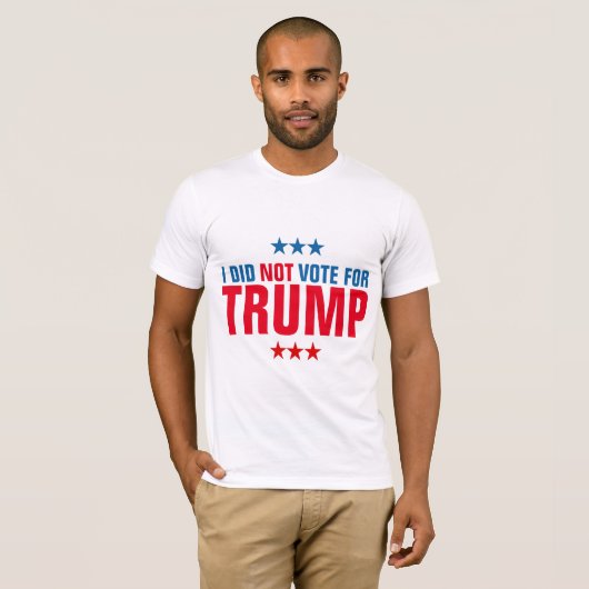 Ik heb niet voor Trump gestemd T-shirt (Voorkant volledig)