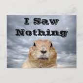 Ik heb niets gezien op Groundhog Day Briefkaart (Voorkant)