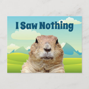 Ik heb niets gezien op Groundhog Day Briefkaart