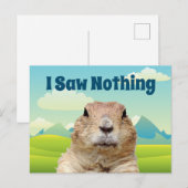 Ik heb niets gezien op Groundhog Day Briefkaart (Voorkant / Achterkant)