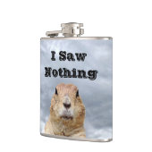 Ik heb niets gezien op Groundhog Day Heupfles (Links)