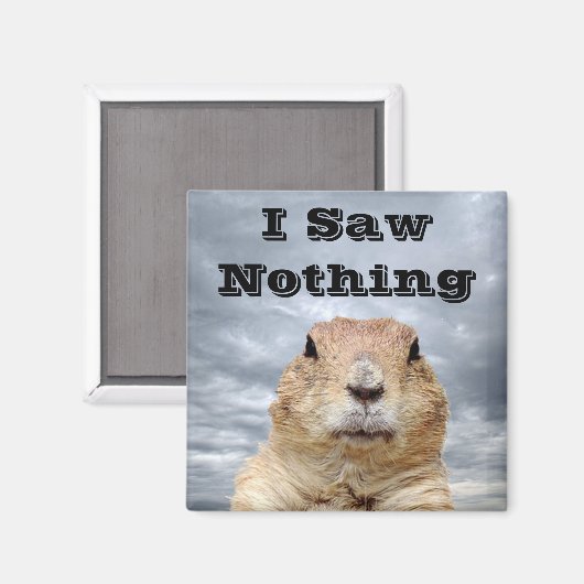 Ik heb niets gezien op Groundhog Day Magneet (Voorkant / Achterkant)