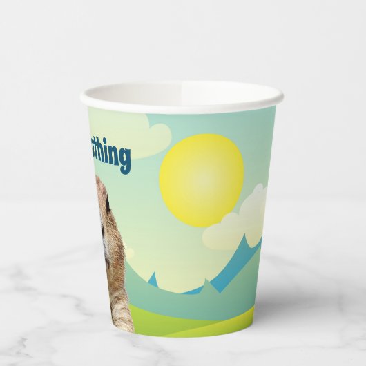 Ik heb niets gezien op Groundhog Day Papieren Bekers (Links)