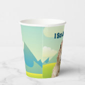 Ik heb niets gezien op Groundhog Day Papieren Bekers (Rechts)