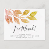 Ik heb nieuwe Herfst verhuisd Aankondigingskaart (Voorkant)