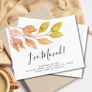 Ik heb nieuwe Herfst verhuisd Aankondigingskaart