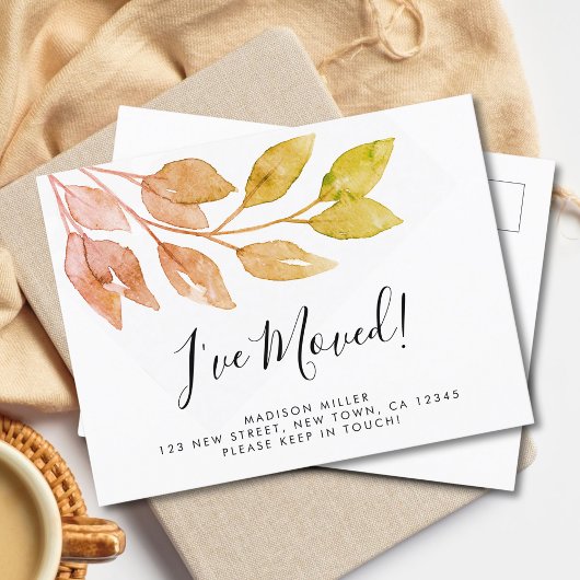 Ik heb nieuwe Herfst verhuisd Aankondigingskaart