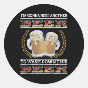 Ik heb nog een biertje nodig van de Duitse Bier Ba Ronde Sticker