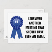 Ik heb nog een vergadering overleefd die een briefkaart (Voorkant / Achterkant)