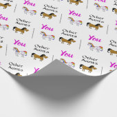 Ik heb nog meer tante Unicorn Pattern Birthday Cadeaupapier (Hoek)