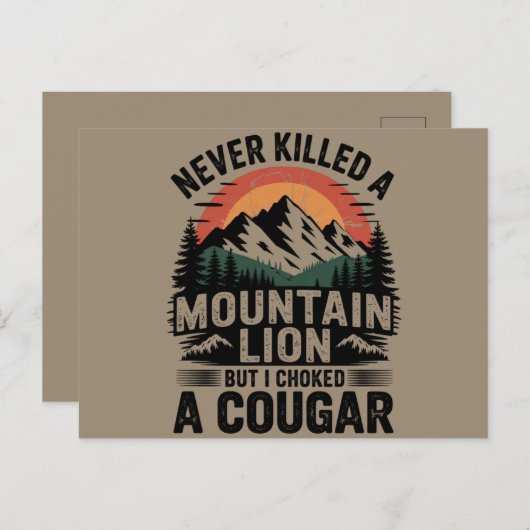 Ik heb nog nooit een bergleeuw gedood, maar ik heb briefkaart (Voorkant / Achterkant)