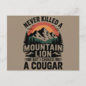 Ik heb nog nooit een bergleeuw gedood, maar ik heb briefkaart (Voorkant)