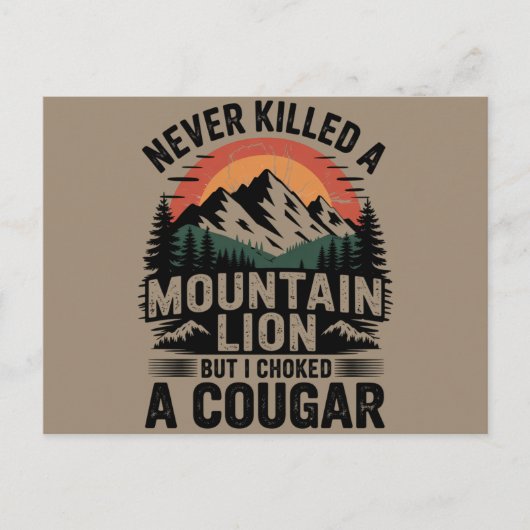 Ik heb nog nooit een bergleeuw gedood, maar ik heb briefkaart (Voorkant)