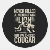Ik heb nog nooit een bergleeuw gedood, maar ik heb ronde sticker (Voorkant)