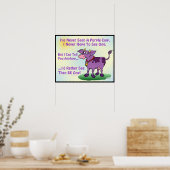 Ik heb nog nooit een Paarse Koe gezien Poster (Keuken)