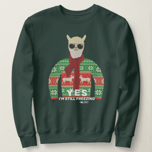 Ik heb nog steeds lelijke kersttrui, Llama Trui (Design voorkant)