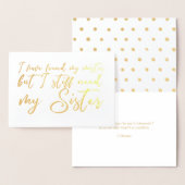 Ik heb nog steeds mijn zuster bruidsmeisje voorste folie kaarten (Display)