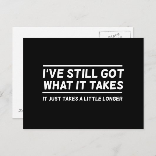 Ik heb nog steeds wat nodig is briefkaart (Voorkant / Achterkant)