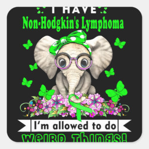 Ik heb Non-Hodgkin Lymfoom Bewustheid Vierkante Sticker