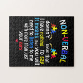 Ik heb Non-verbaal Autisme Awareness Puzzelstuk Legpuzzel (Horizontaal)