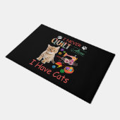 Ik heb nooit alleen een kattendoek. deurmat (Schuin)