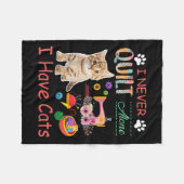 Ik heb nooit alleen een kattendoek... fleece deken (Voorkant (Horizontaal))